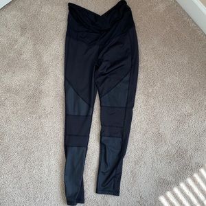 Stylish black maternity workout pants